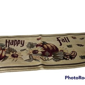 Harvest Happy Fall Tapestry Long Table Runner